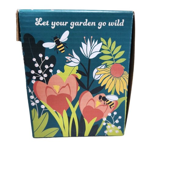 NEW Ginger Fox BEE Kind Teal and Floral Mug comes Boxed Holds 12 oz. - Picture 11 of 16